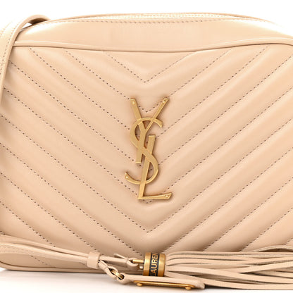 Saint Laurent Calfskin Matelasse Monogram Lou Camera Bag Nude Powder 9 of 11