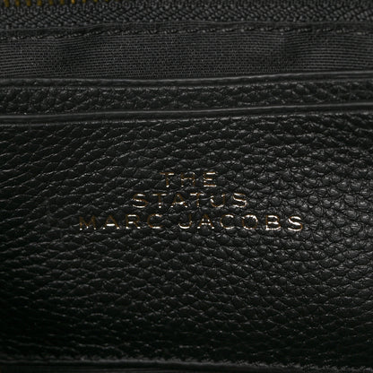 Marc Jacobs Grained Calfskin Quilted Double Stitched The Status Flap Crossbody Bag Black 6 of 8