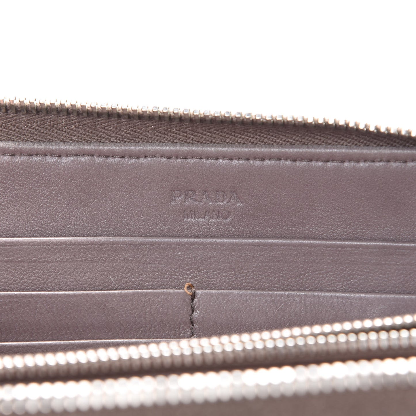 Nappa Gaufre Zip Around Wallet Bambu