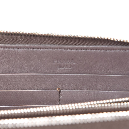 Prada Nappa Gaufre Zip Around Wallet Bambu 5 of 18