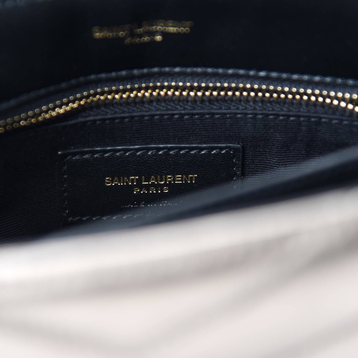 Saint Laurent Metallic Calfskin Y Quilted Monogram Toy Loulou Crossbody Bag Piombo 9 of 13