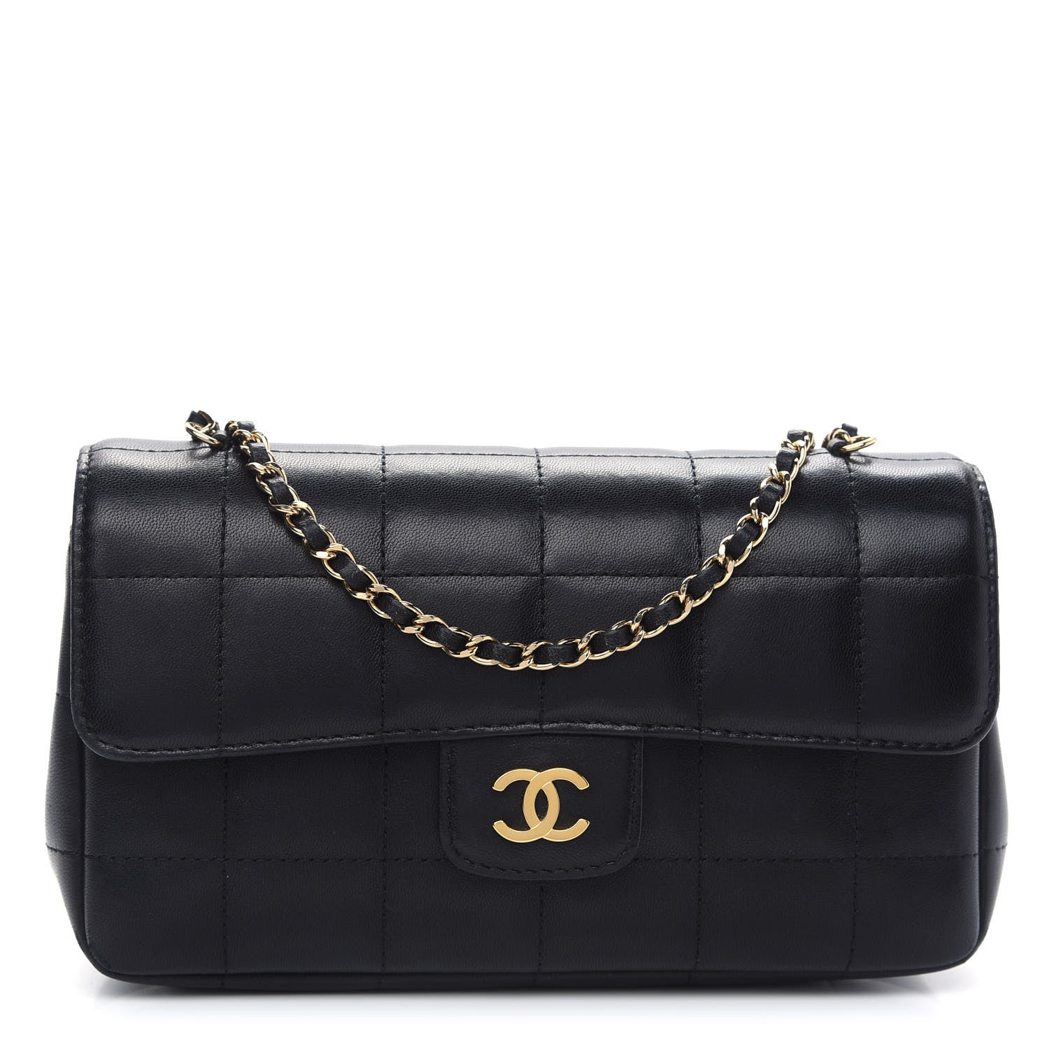 Chanel Lambskin Quilted Mini Chocolate Bar Flap Black 1 of 9