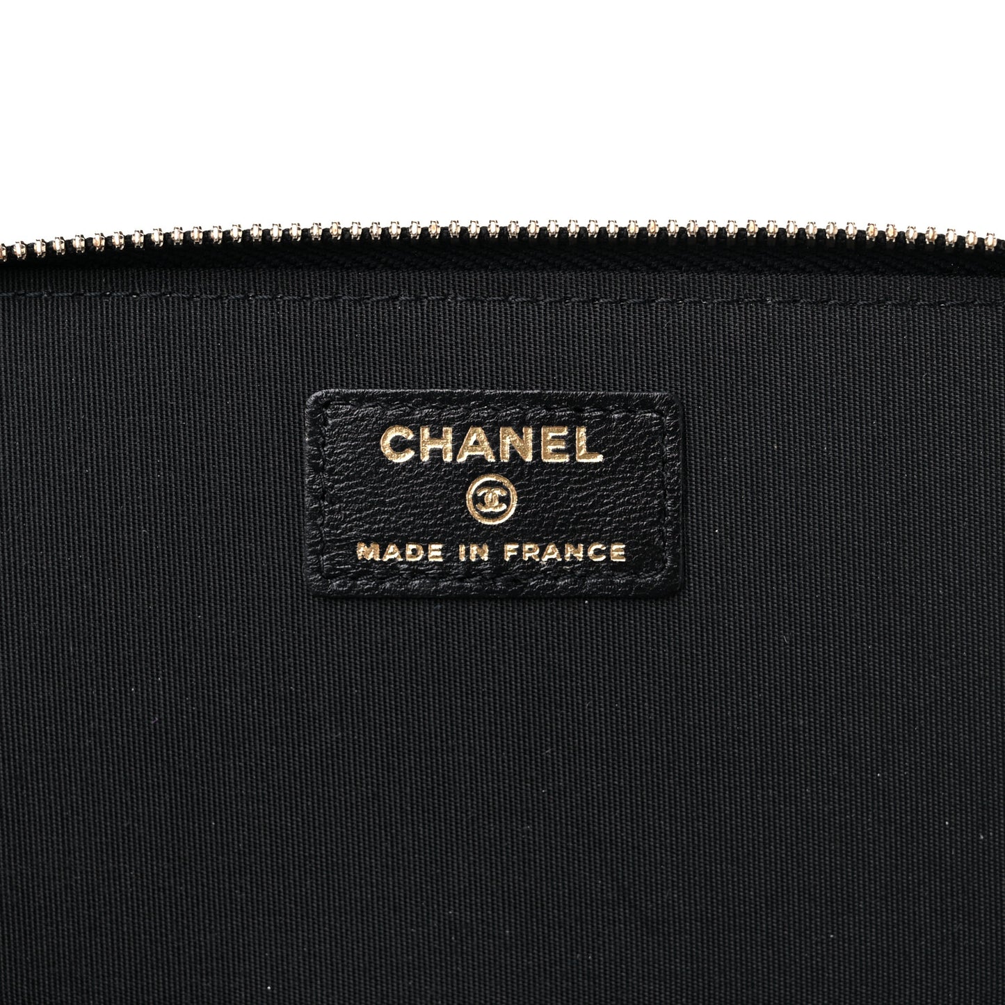 Lambskin Quilted Small Top Handle Vanity Case With Chain Black