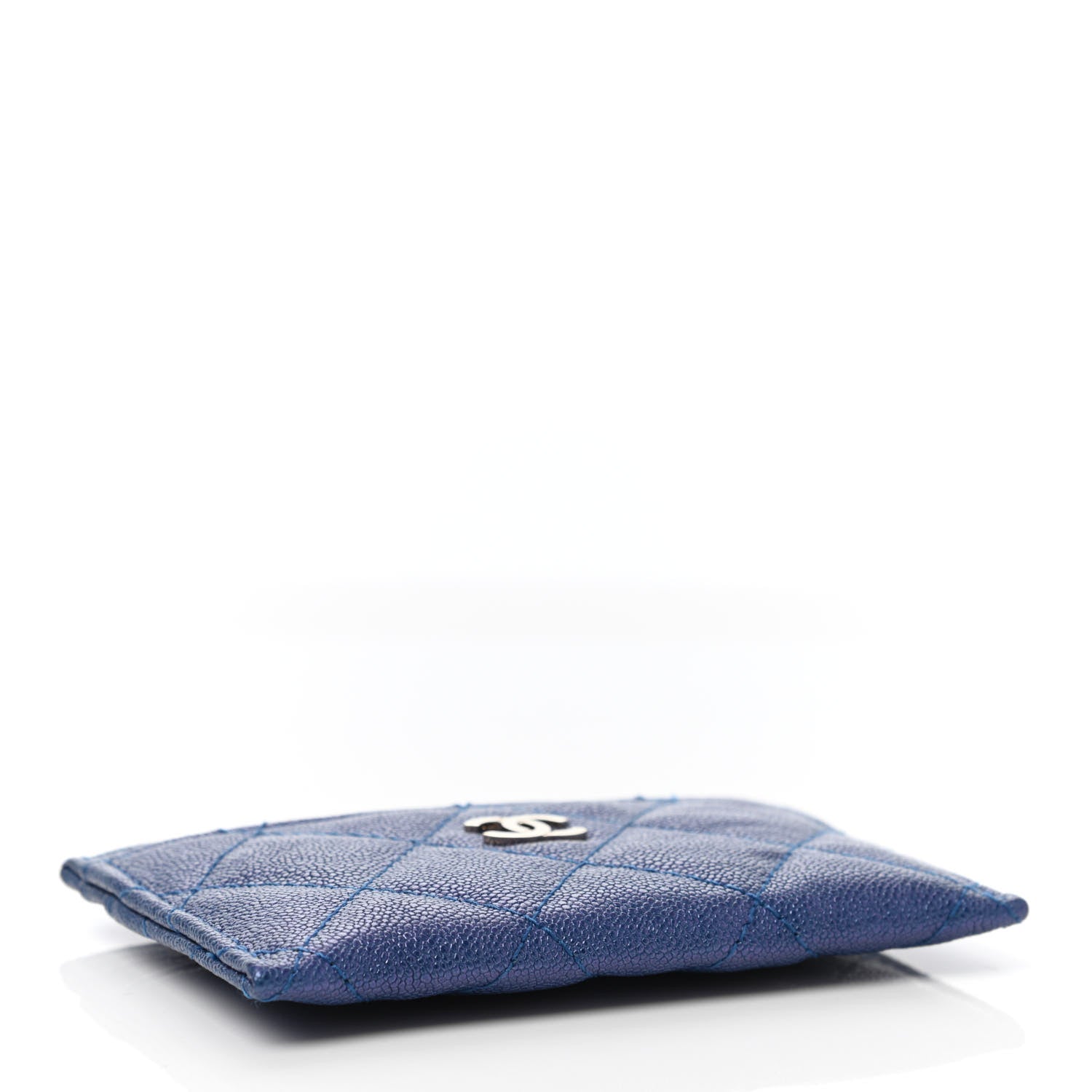 Chanel Iridescent Caviar Quilted Card Holder Dark Blue 3 of 4