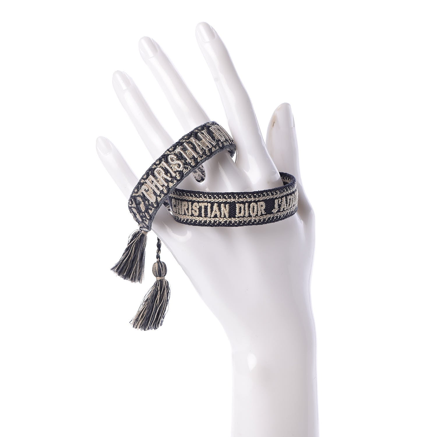 Christian Dior Woven Cotton J'Adior Friendship Bracelet Set Navy 2 of 5
