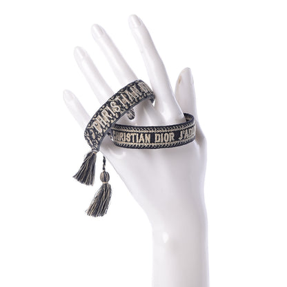 Christian Dior Woven Cotton J'Adior Friendship Bracelet Set Navy 2 of 5