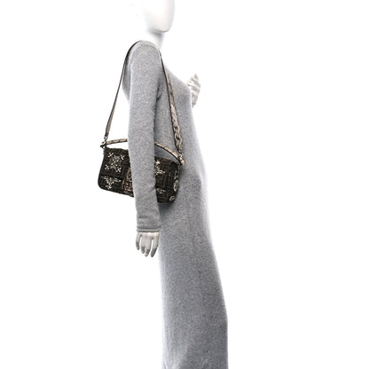 Fendi Re-Edition Elaphe Fabric Jacquard FF 1974 Embroidered Baguette Multicolor 2 of 11