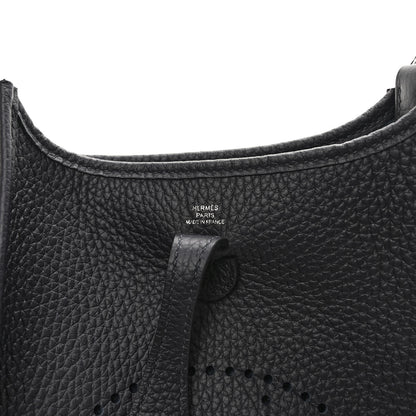 Hermes Taurillon Clemence Zigzag Evelyne TPM Caban Black Bleu Zellige Indigo 5 of 8