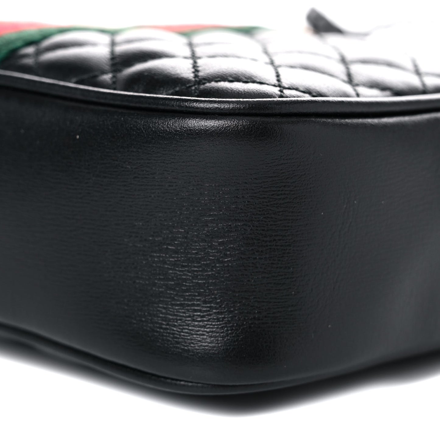 Calfskin Trapuntata Web Mini GG Shoulder Bag Black