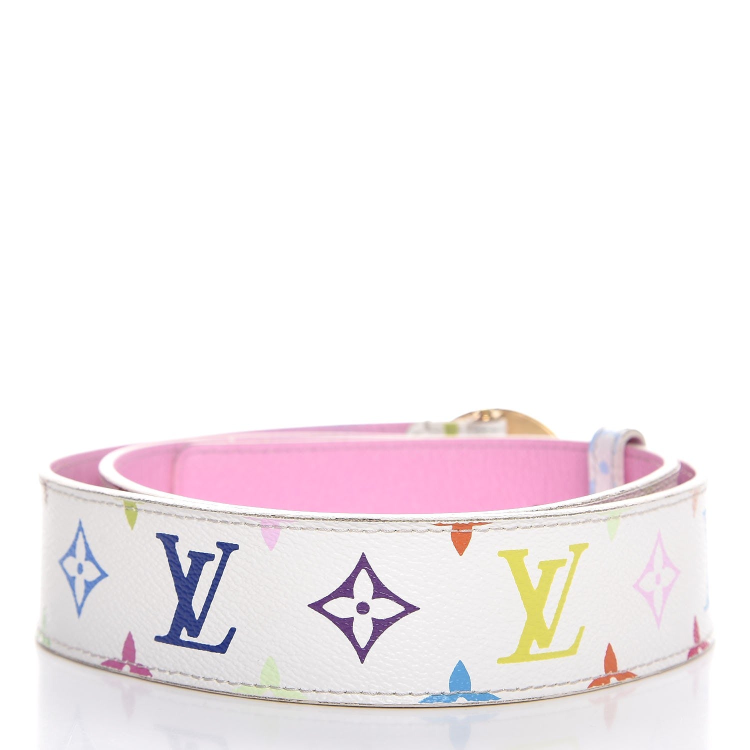 Louis Vuitton Monogram Multicolor Trunks and Bags Belt 90 36 White 3 of 9