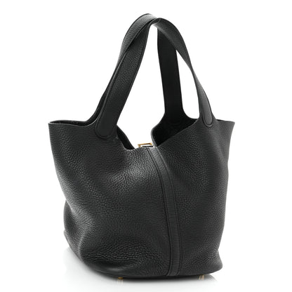 Hermes Taurillon Clemence Picotin Lock 22 MM Black 3 of 9