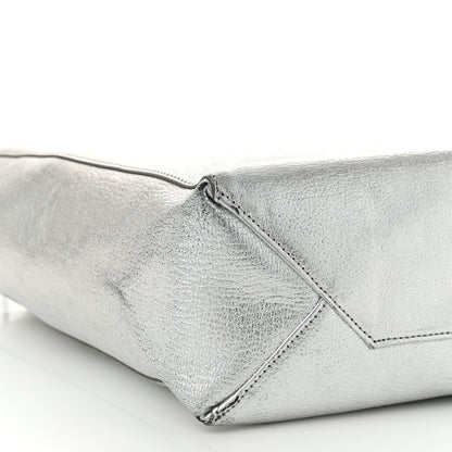 Celine Metallic Grained Calfskin Small Vertical Cabas Silver 9 of 11
