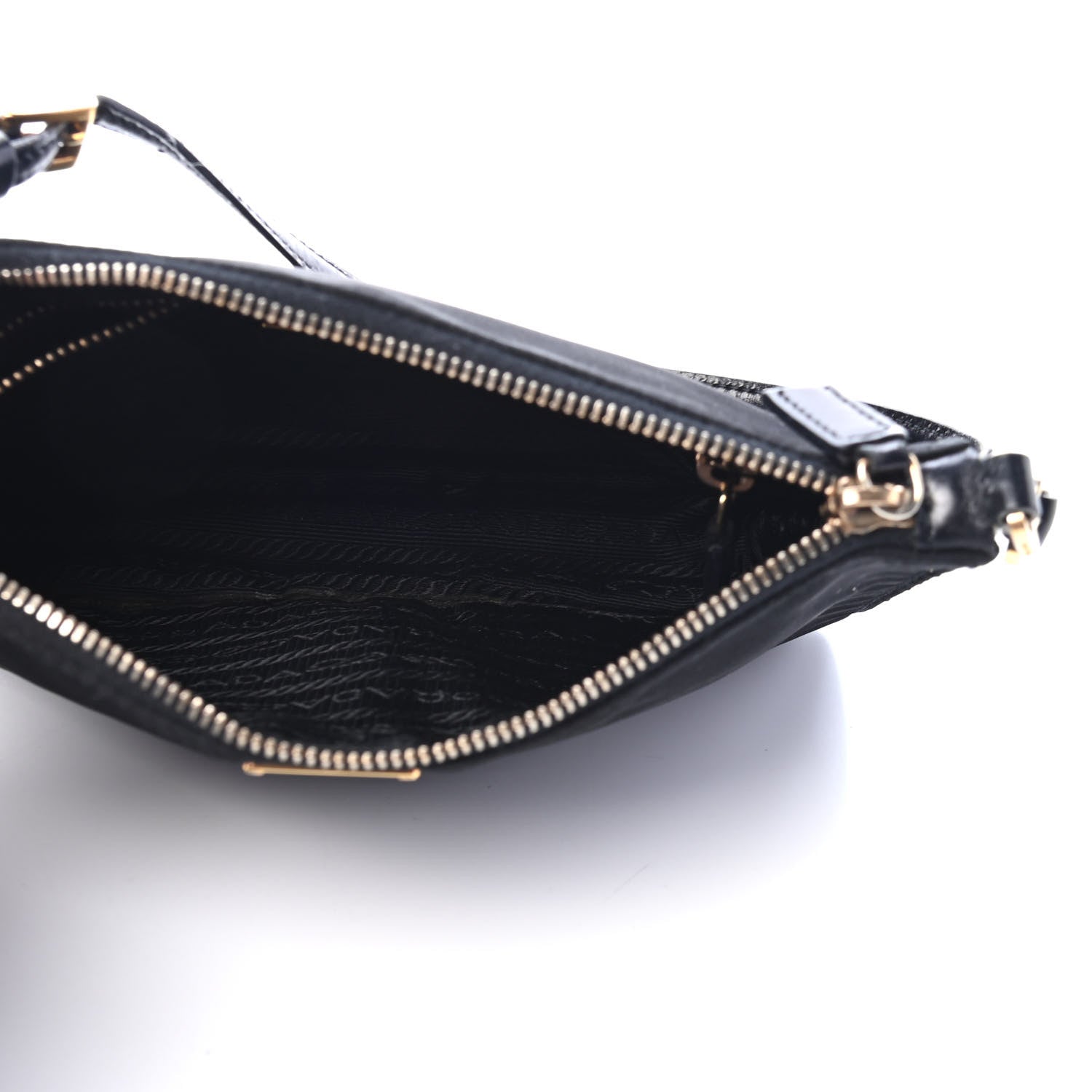 Prada Tessuto Nylon Pochette Bag Black 4 of 5