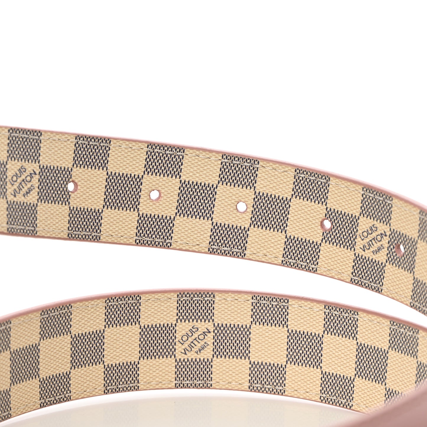 Damier Azur 30mm LV Initiales Reversible Belt 85 34 Pink