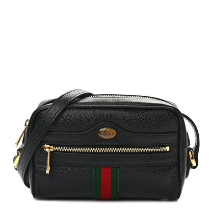 Gucci Calfskin Web Mini Ophidia Shoulder Bag Black 1 of 10