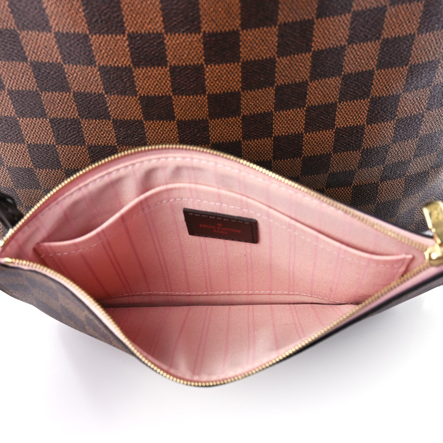 Louis Vuitton Damier Ebene Neo Neverfull MM Rose Ballerine 10 of 15