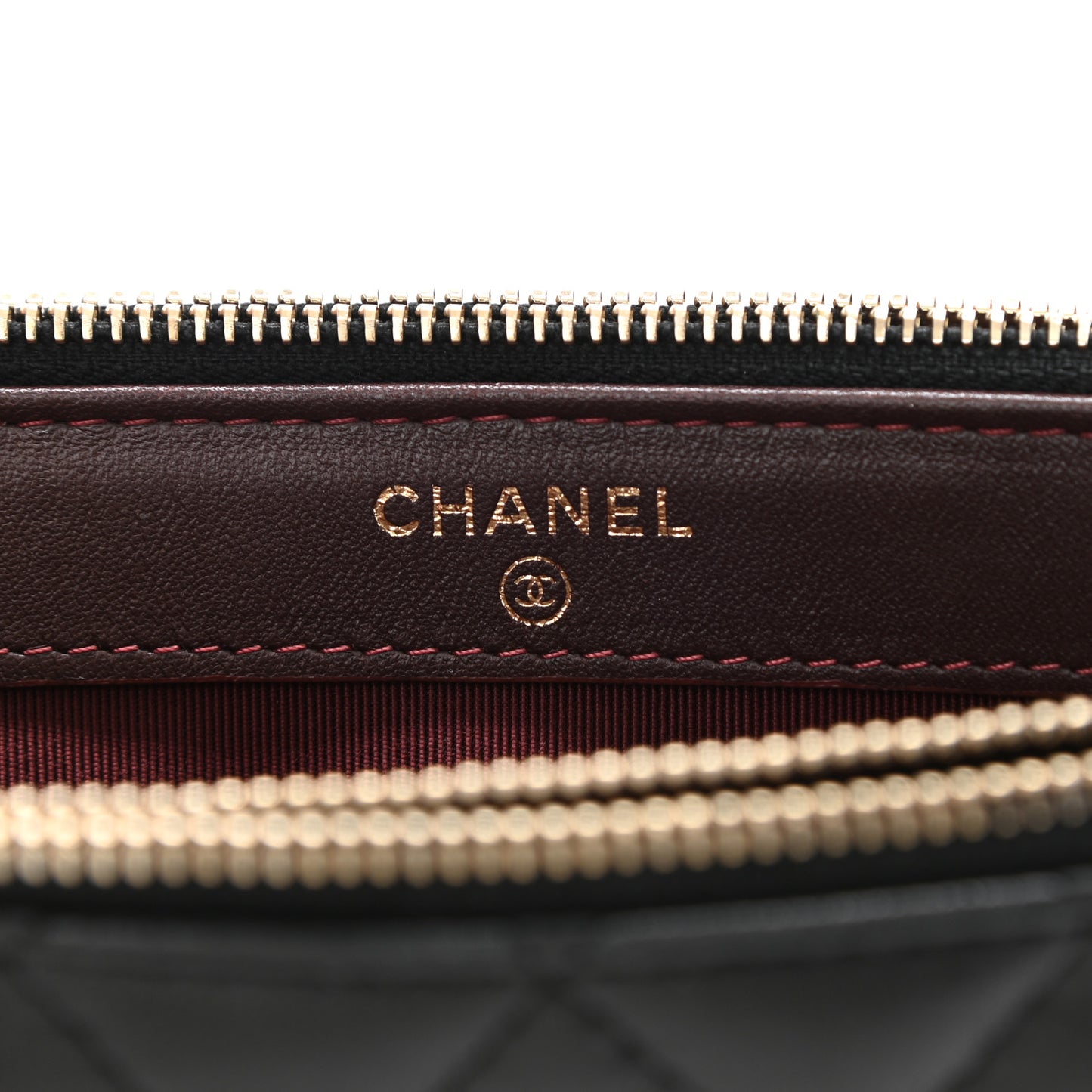 Lambskin Quilted Small Clutch With Chain Black