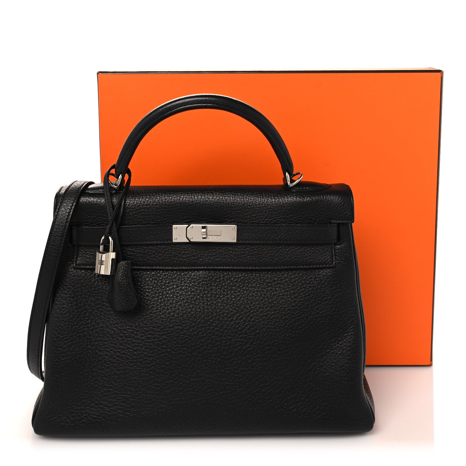 Hermes Taurillon Clemence Kelly Retourne 32 Black 17 of 17