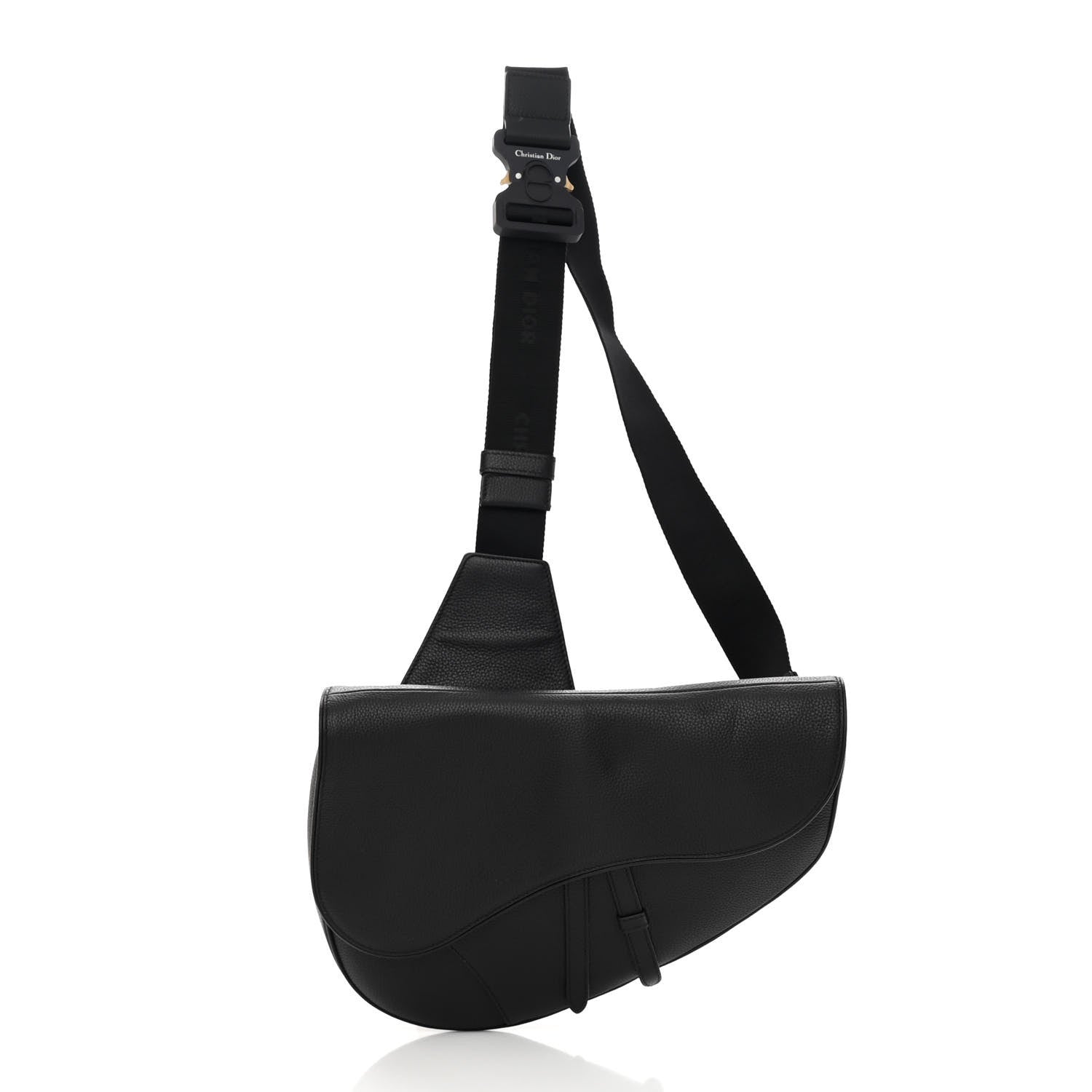Christian Dior Grained Calfskin Mens Maxi Saddle Bag Back 3 of 15