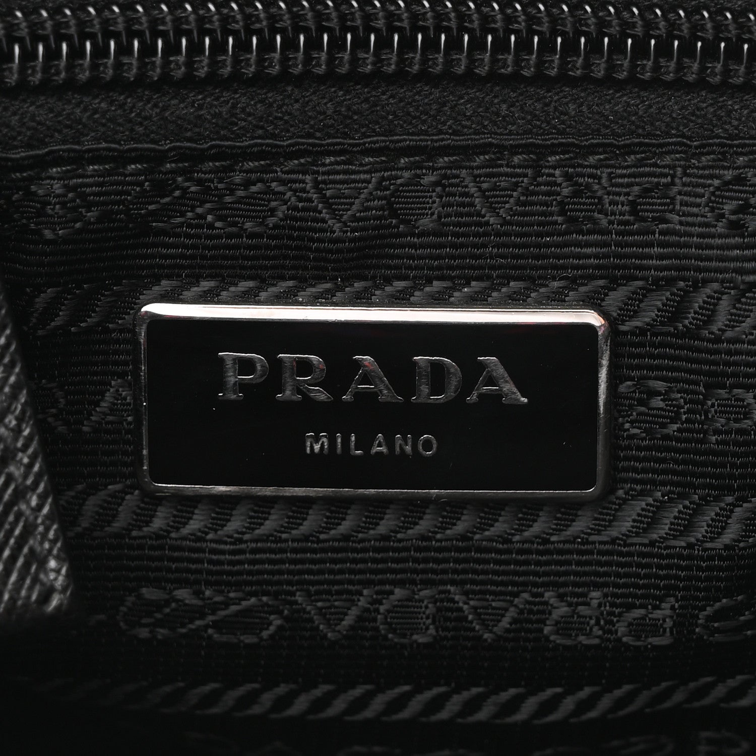 Prada Tessuto Stampato Nylon Flat Messenger Bag Black 6 of 9