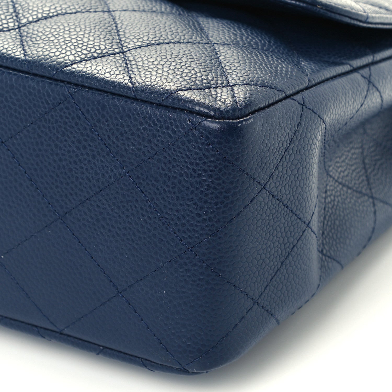 Chanel Caviar Quilted Jumbo Single Flap Navy 11 of 12