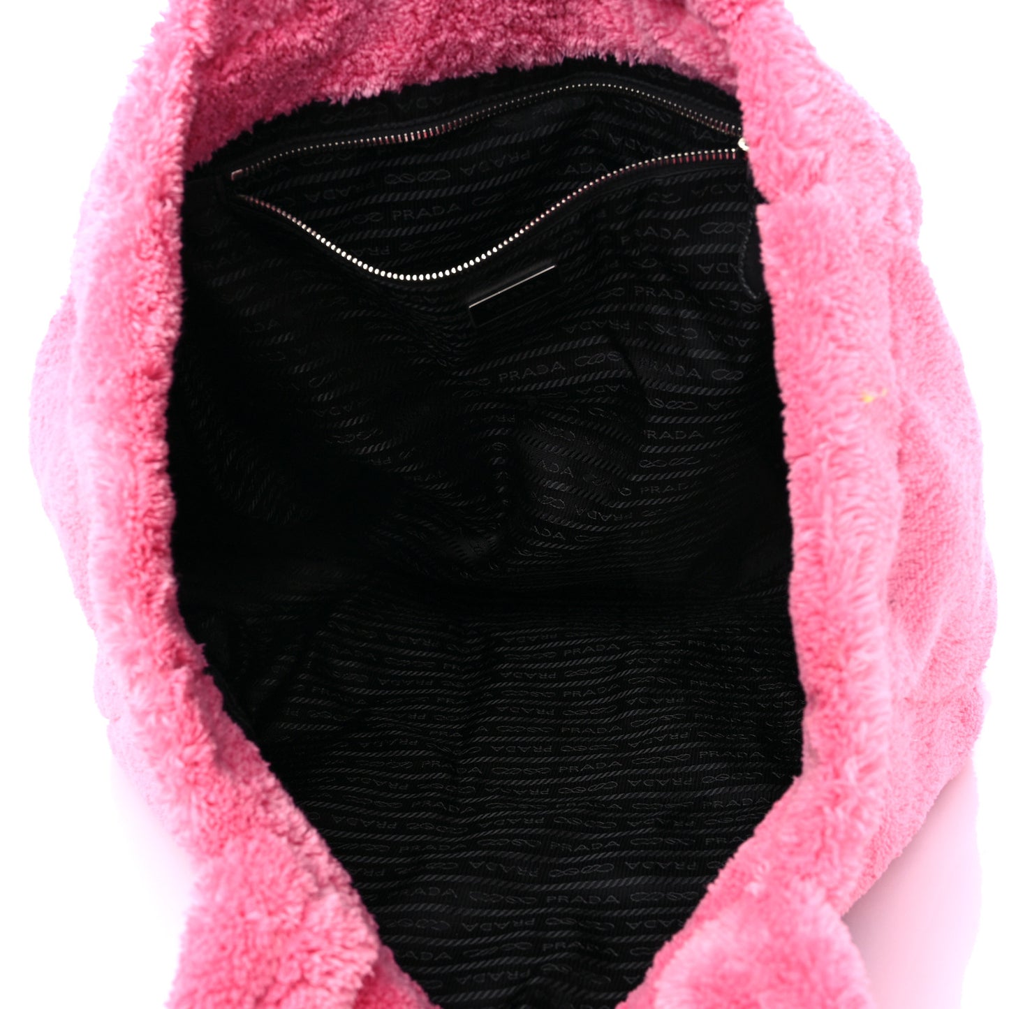 Terry Cloth Tote Bag Petalo Black