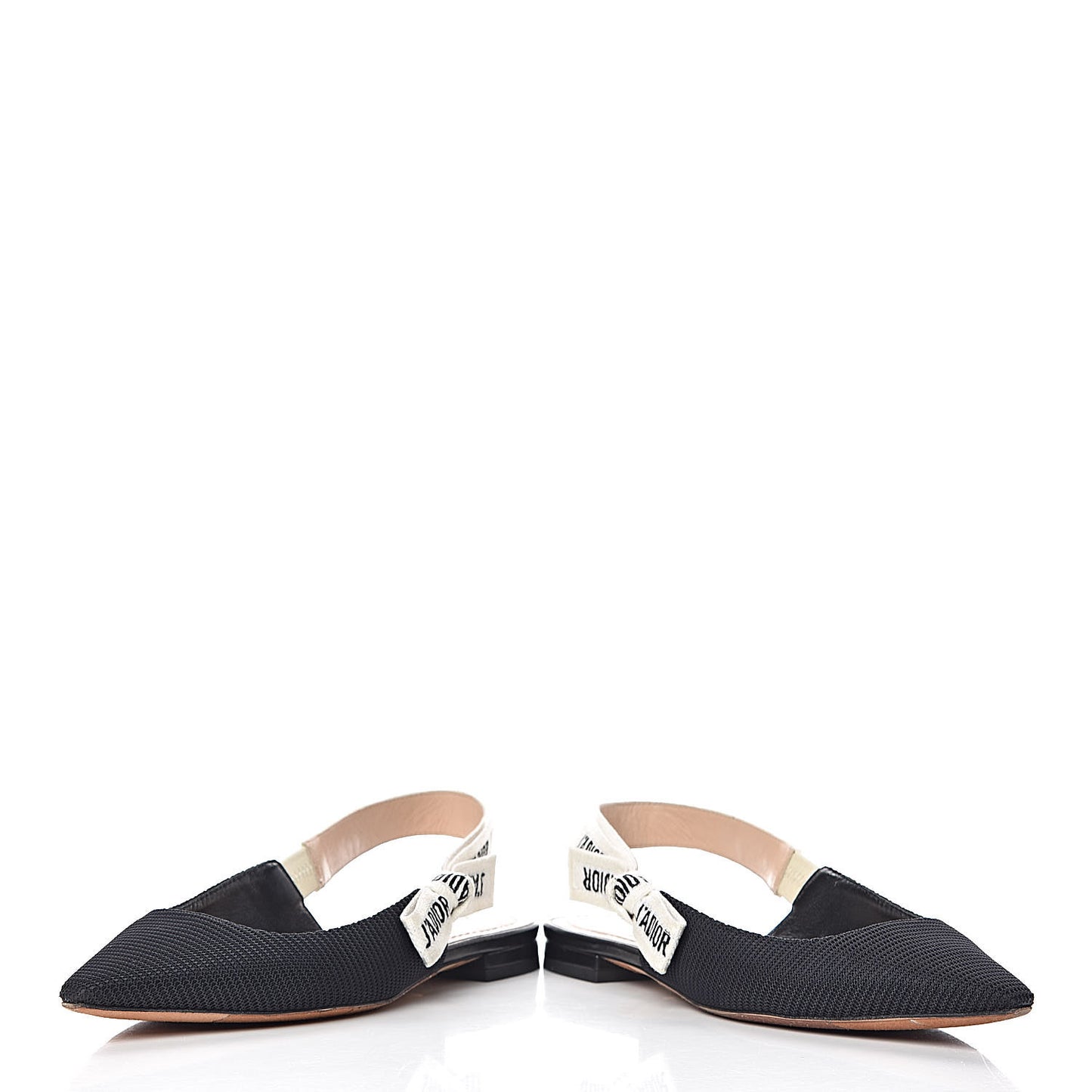 Technical Canvas Ribbon J'Adior Slingback Ballet Flats 35 Black