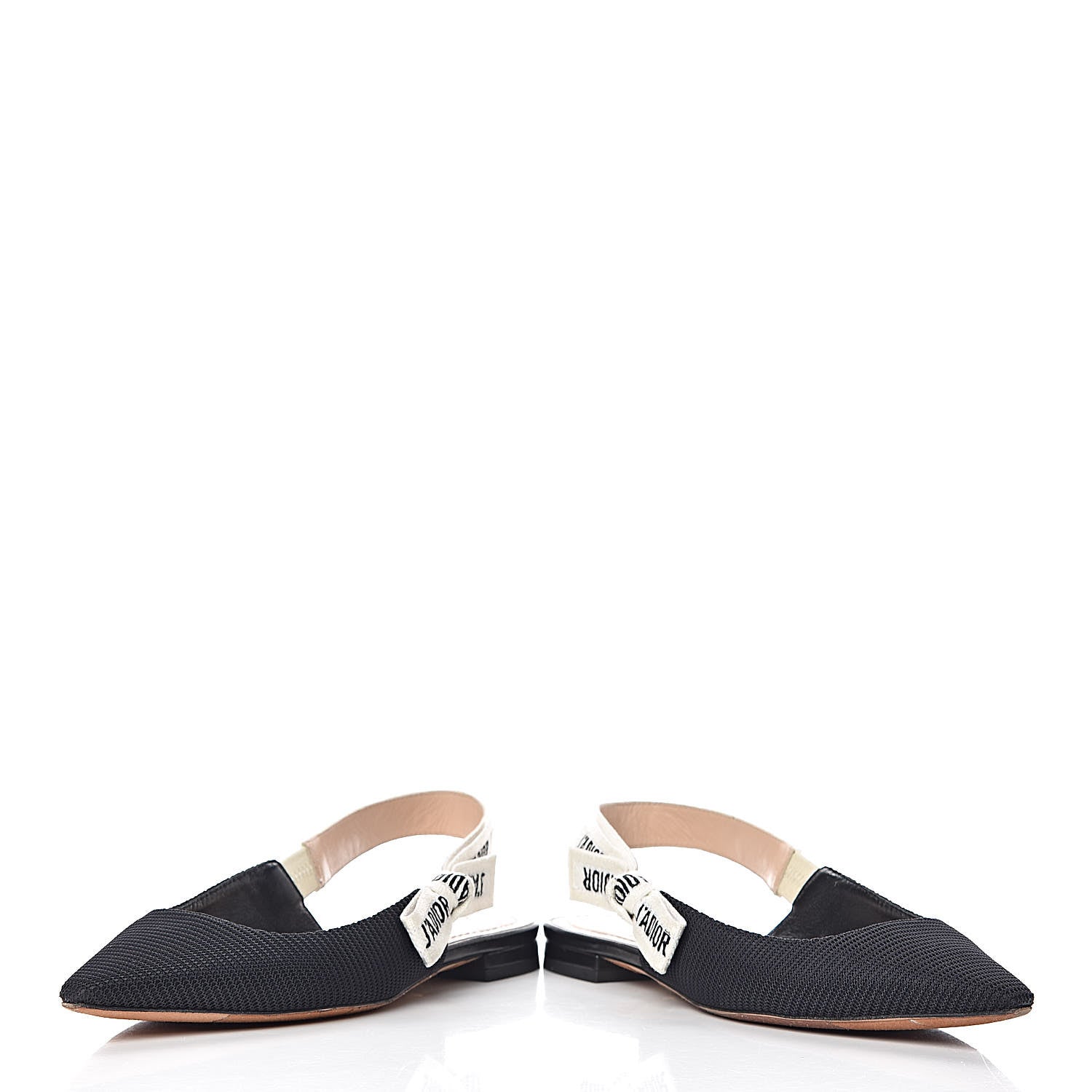 Christian Dior Technical Canvas Ribbon J'Adior Slingback Ballet Flats 35 Black 6 of 15