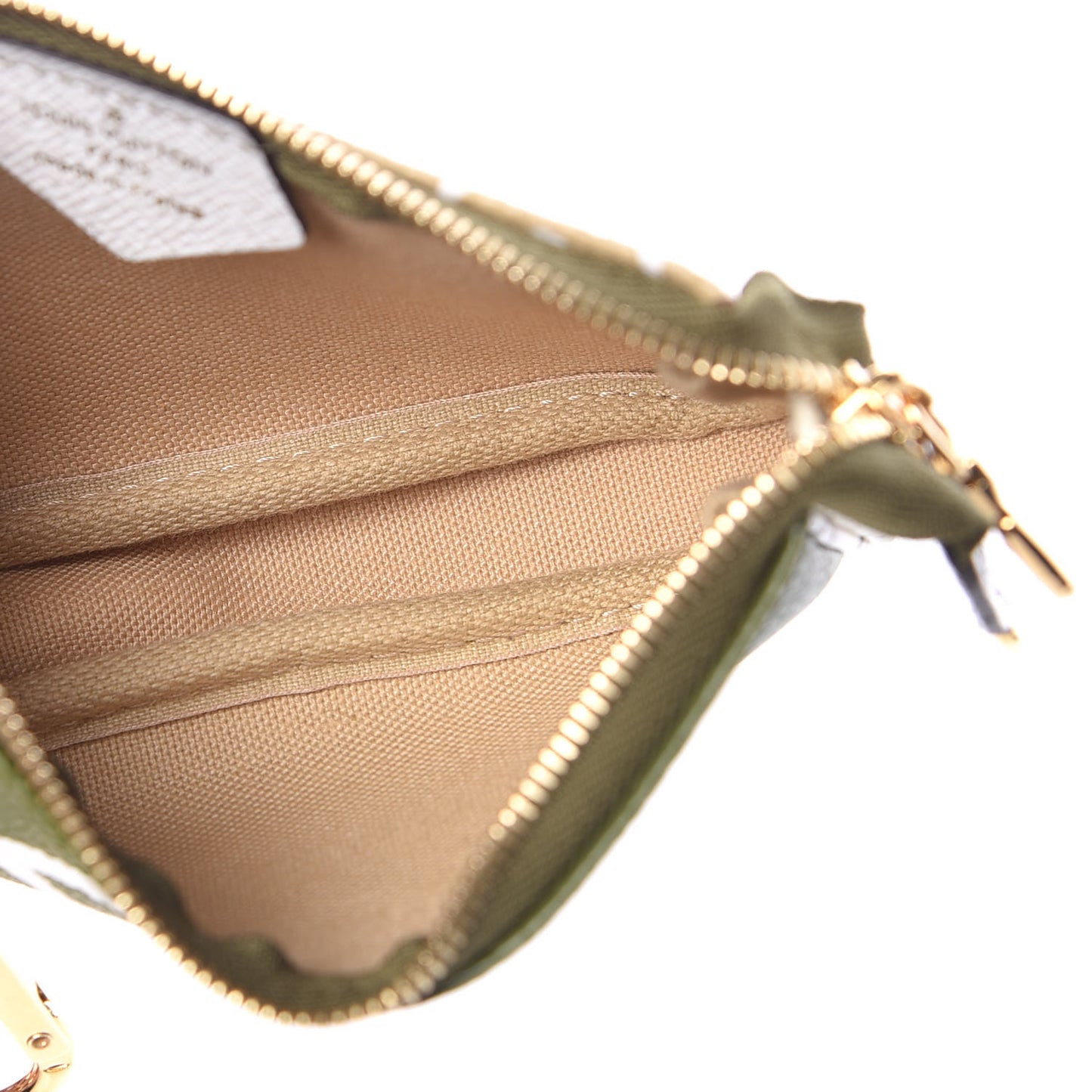Monogram Giant Micro Pochette Accessories Kaki White
