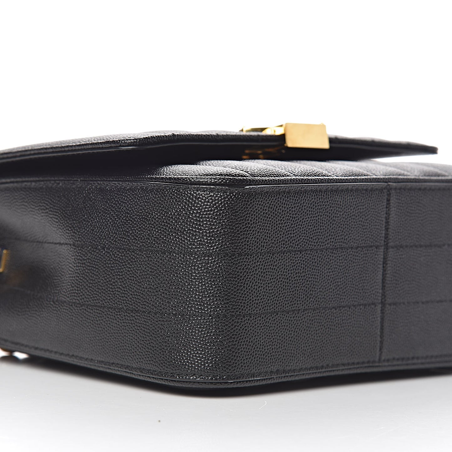 Grain De Poudre Matelasse Monogram Medium Vicky Chain Bag Black