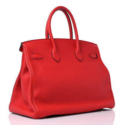 Hermes Togo Birkin 35 Rouge Casaque 2 of 11