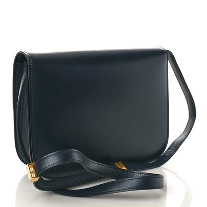 Celine Box Calfskin Medium Classic Box Flap Bag Navy 3 of 8