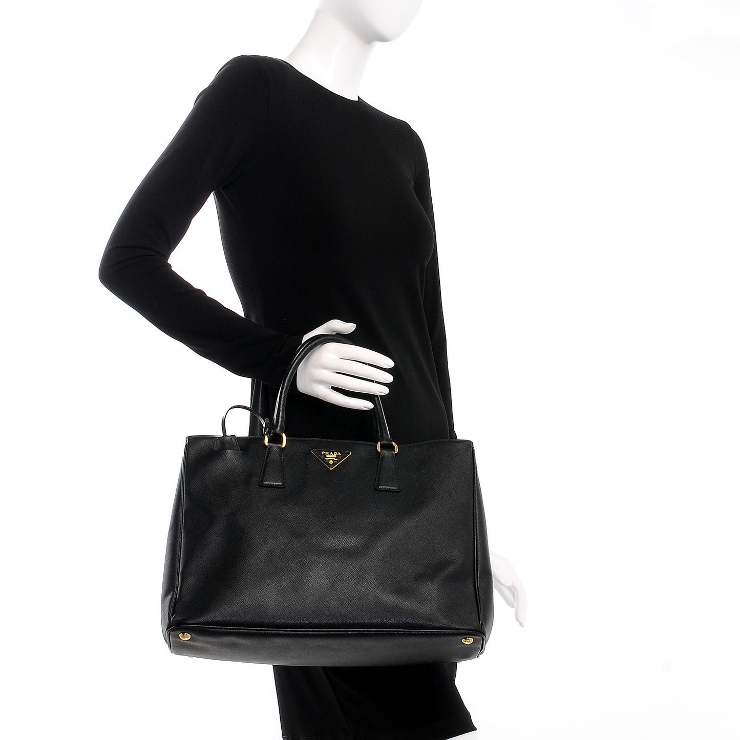 Saffiano Lux Large Tote Nero Black