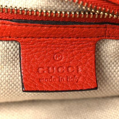 Gucci Pebbled Calfskin Medium Soho Chain Hobo Red 6 of 10
