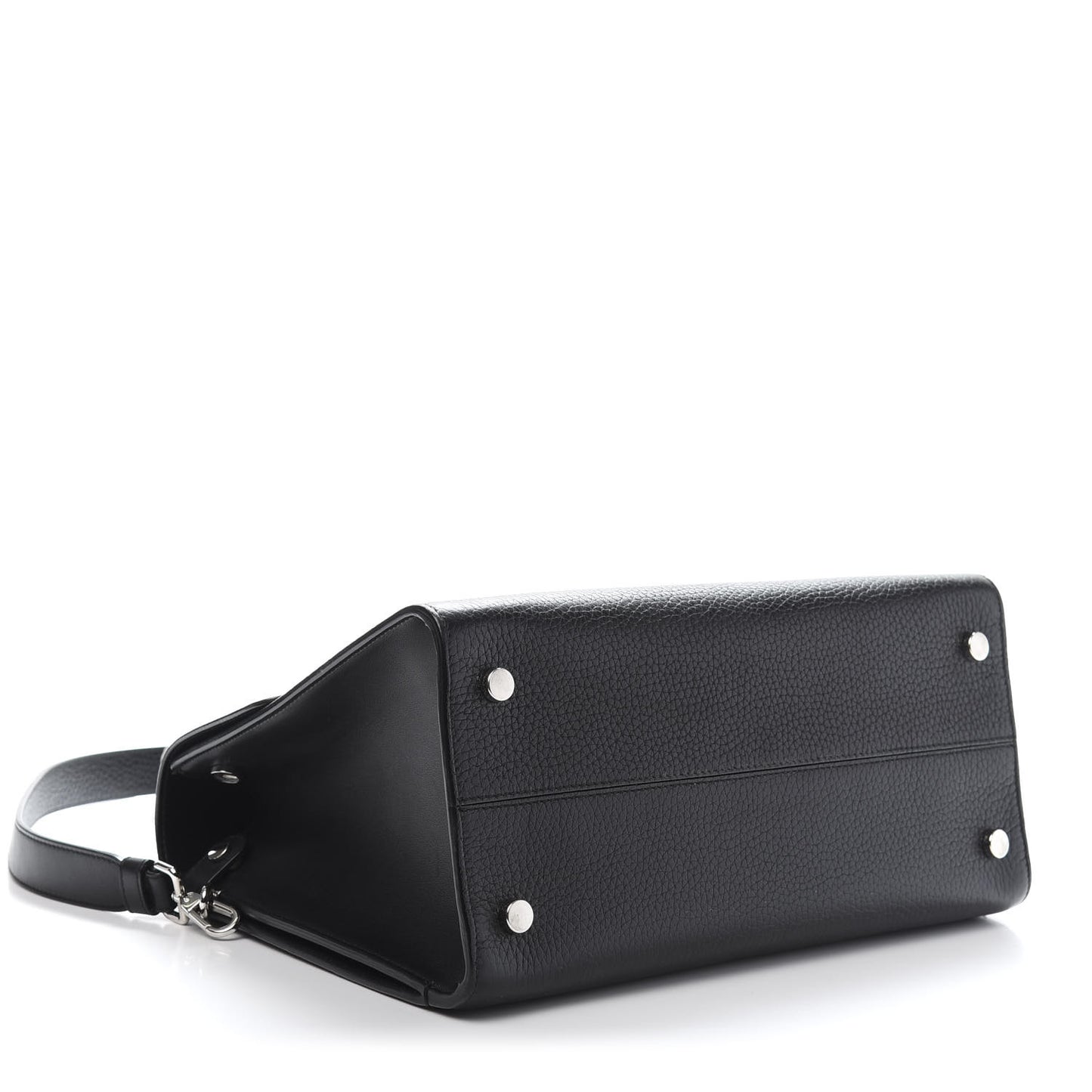 Grained Calfskin Medium Diorever Flap Black