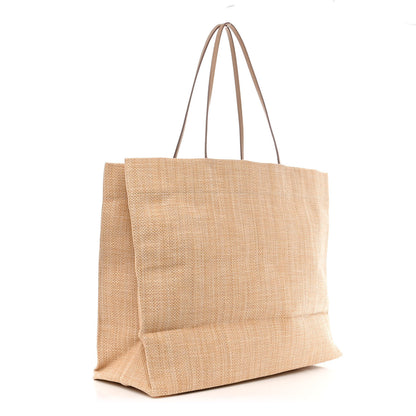 Prada Raffia Logo Tote Naturale 3 of 10