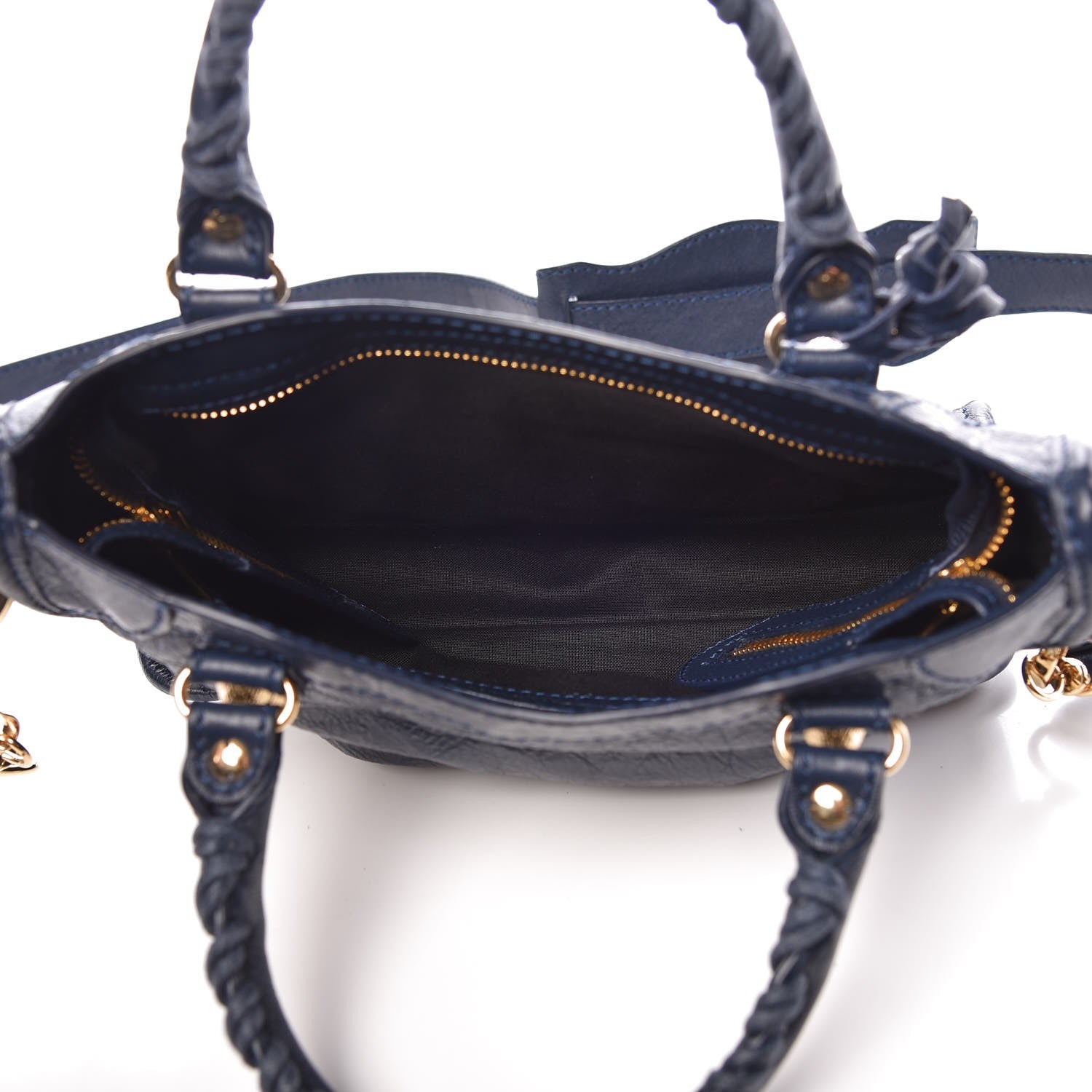 Balenciaga Agneau Giant 12 Gold Hardware Mini City Bleu Obscur 5 of 7