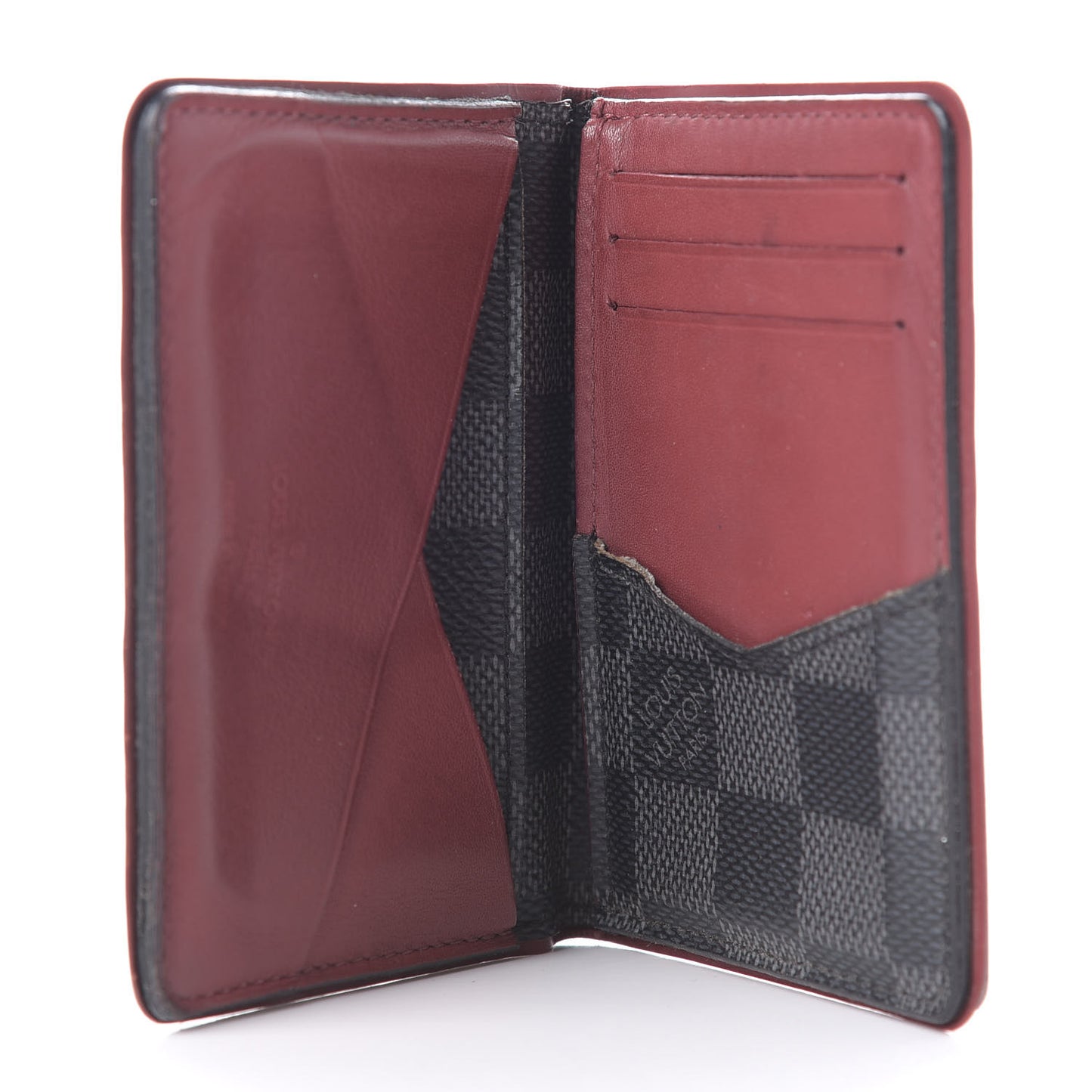 Damier Graphite Pocket Organizer Bordeaux