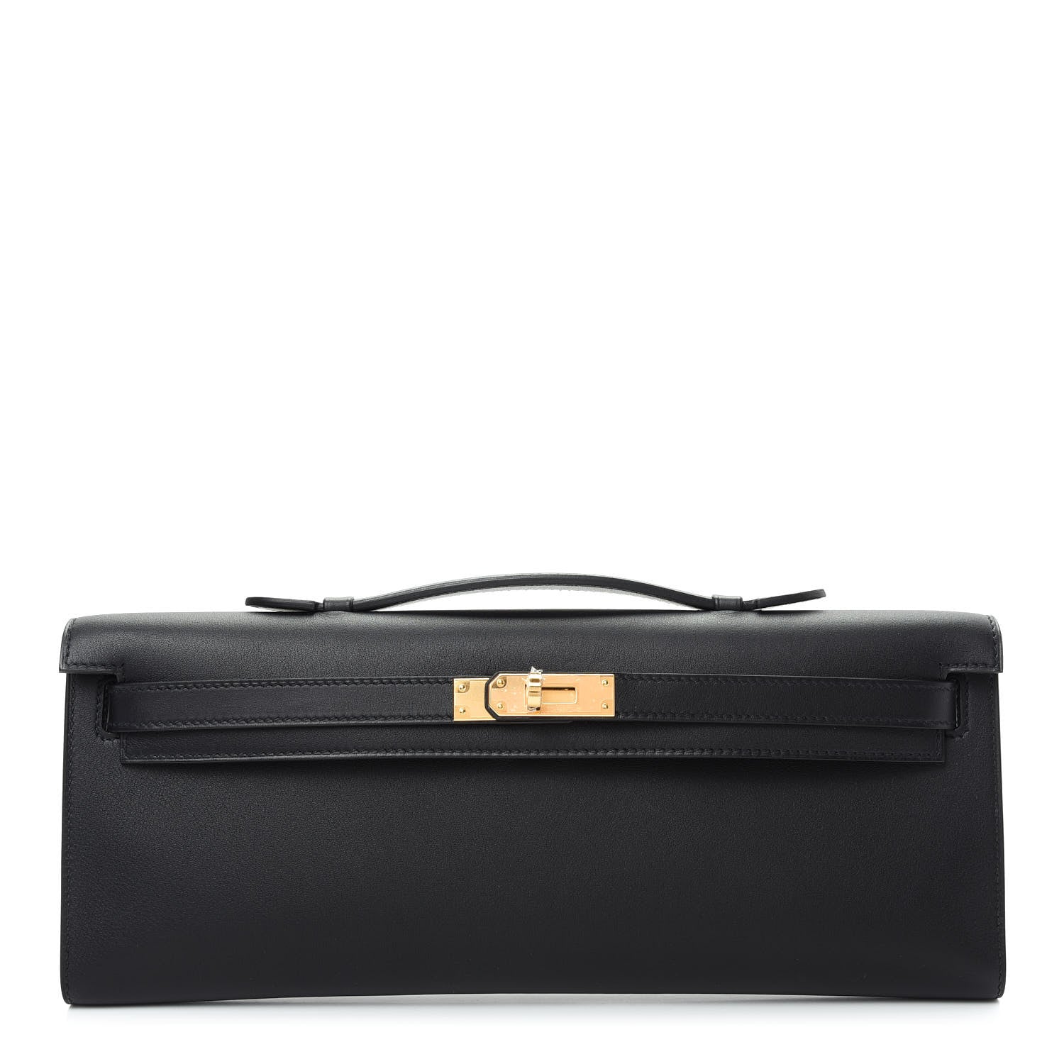 Hermes Swift Kelly Cut Clutch Pochette Black 1 of 8