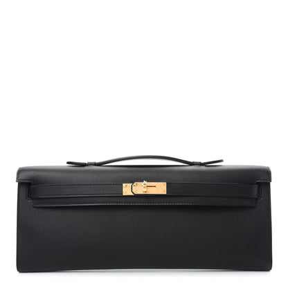 Hermes Swift Kelly Cut Clutch Pochette Black 1 of 8
