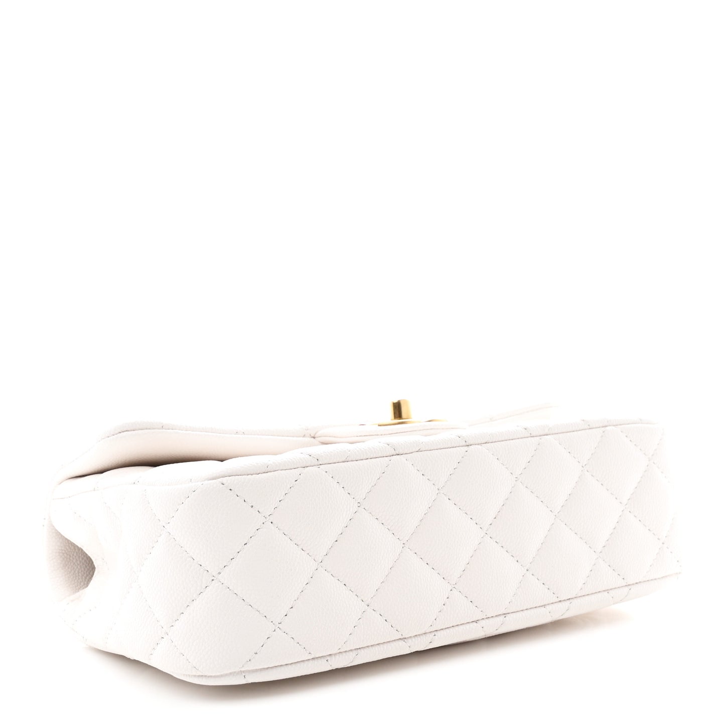 Caviar Quilted Small Handy CC Flap White