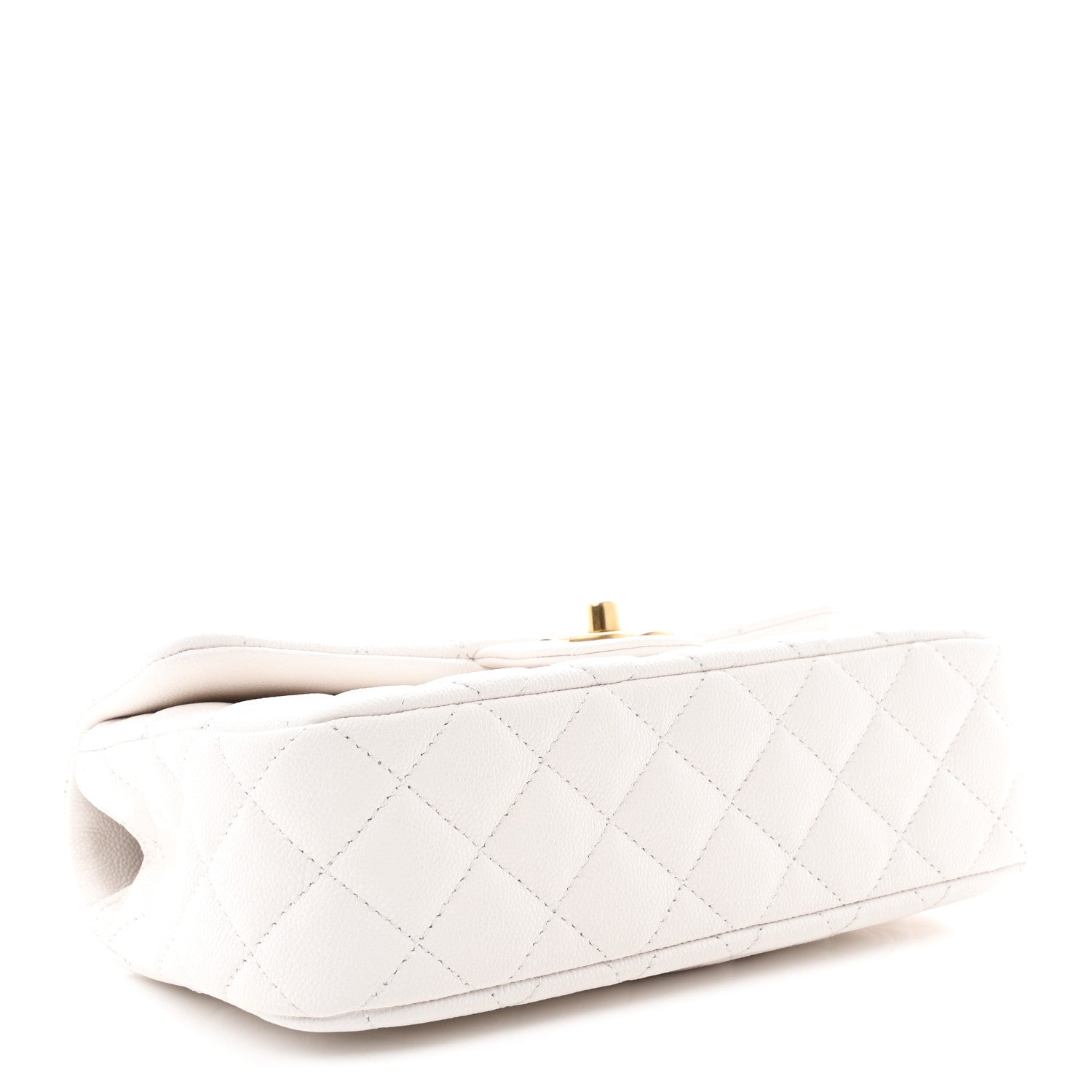 Chanel Caviar Quilted Small Handy CC Flap White 4 of 11