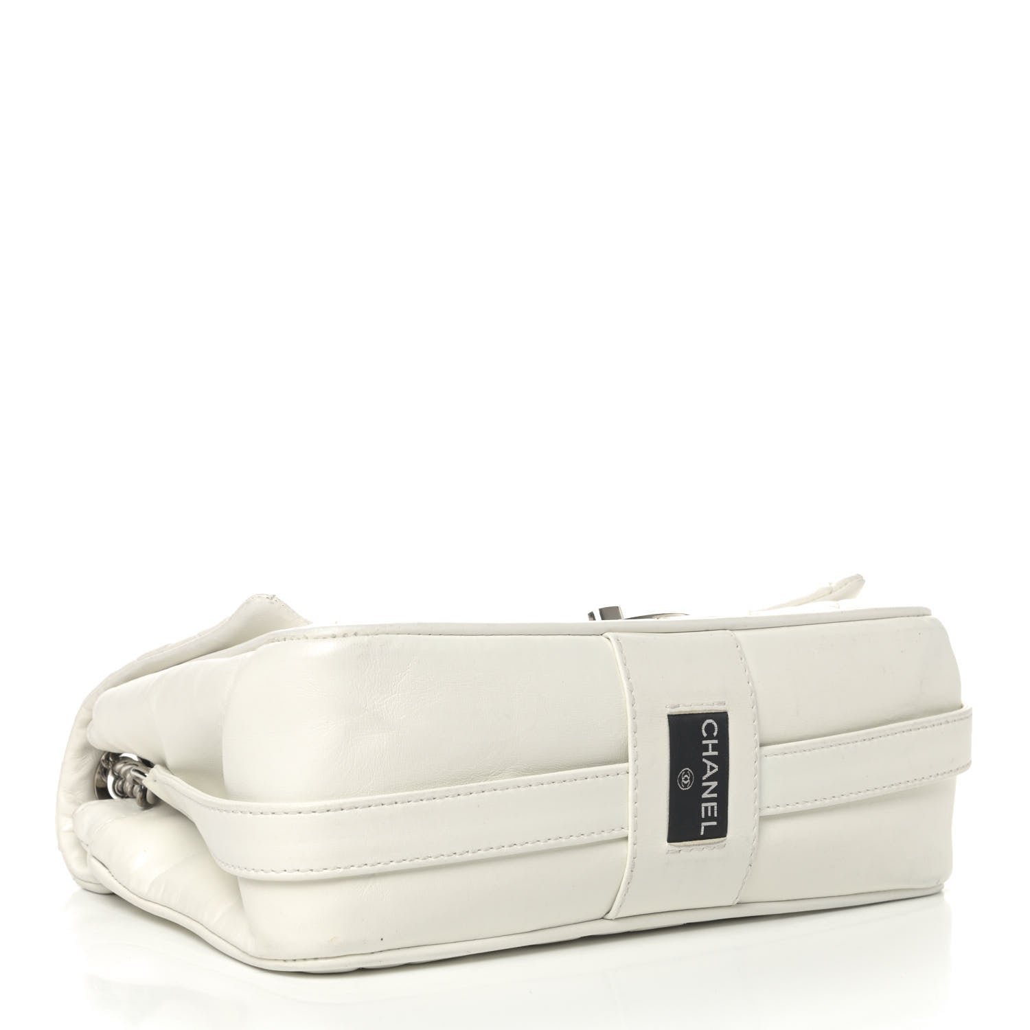 Chanel Lambskin Quilted Jumbo Icons Secret Label Flap White 3 of 4