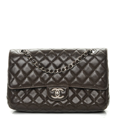 Chanel Caviar Quilted Medium Double Flap Brown 1 of 7