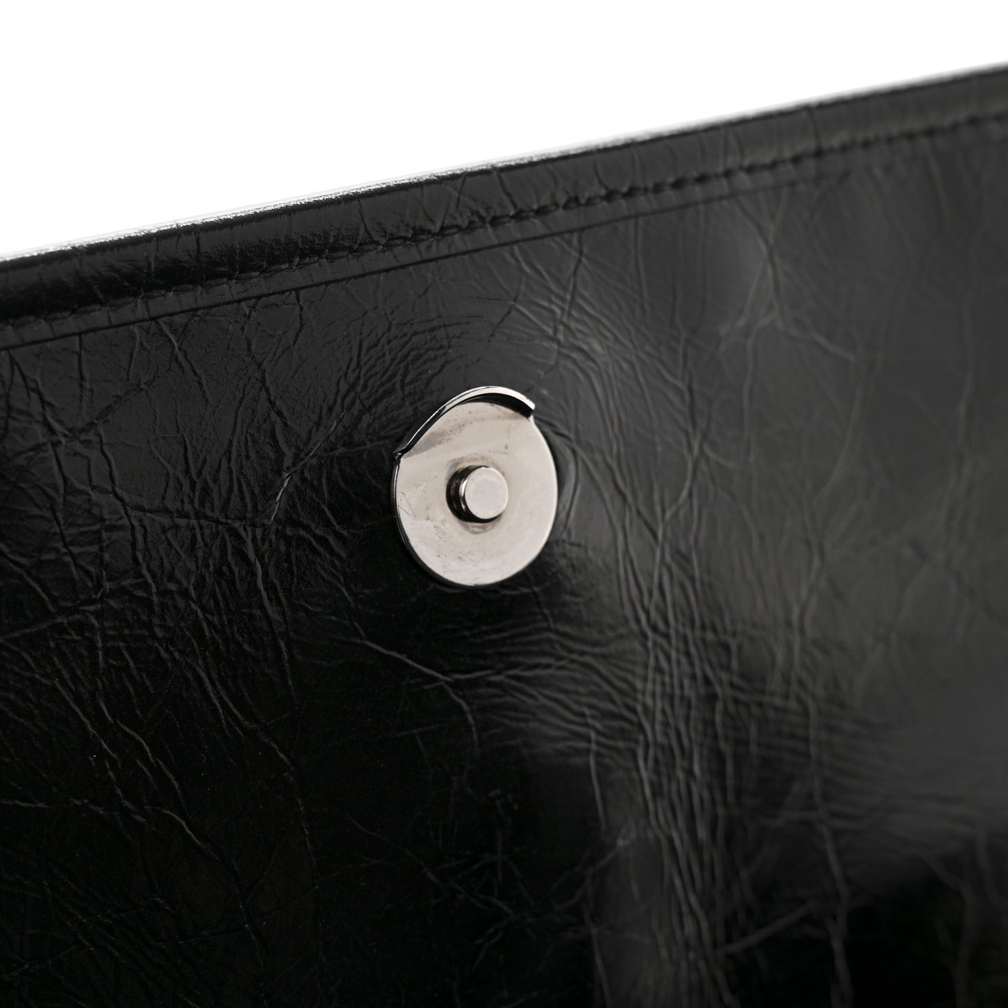 Crinkled Calfskin Matelasse Monogram Medium Niki Chain Satchel Black