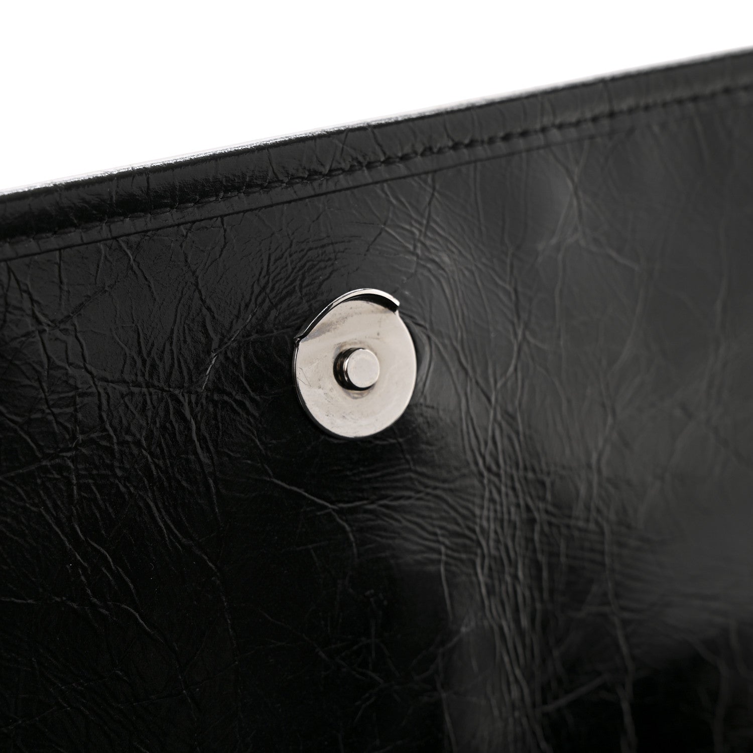 Saint Laurent Crinkled Calfskin Matelasse Monogram Medium Niki Chain Satchel Black 12 of 13