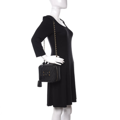 Chanel Caviar Quilted Medium CC Filigree Vanity Case Black 2 of 11