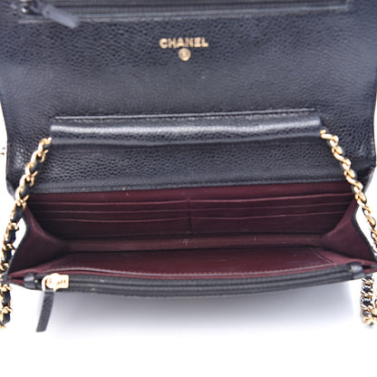Chanel Caviar Quilted Wallet On Chain WOC Black 5 of 13
