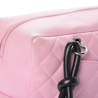 Chanel Calfskin Quilted Large Cambon Bowler Pink 10 of 20
