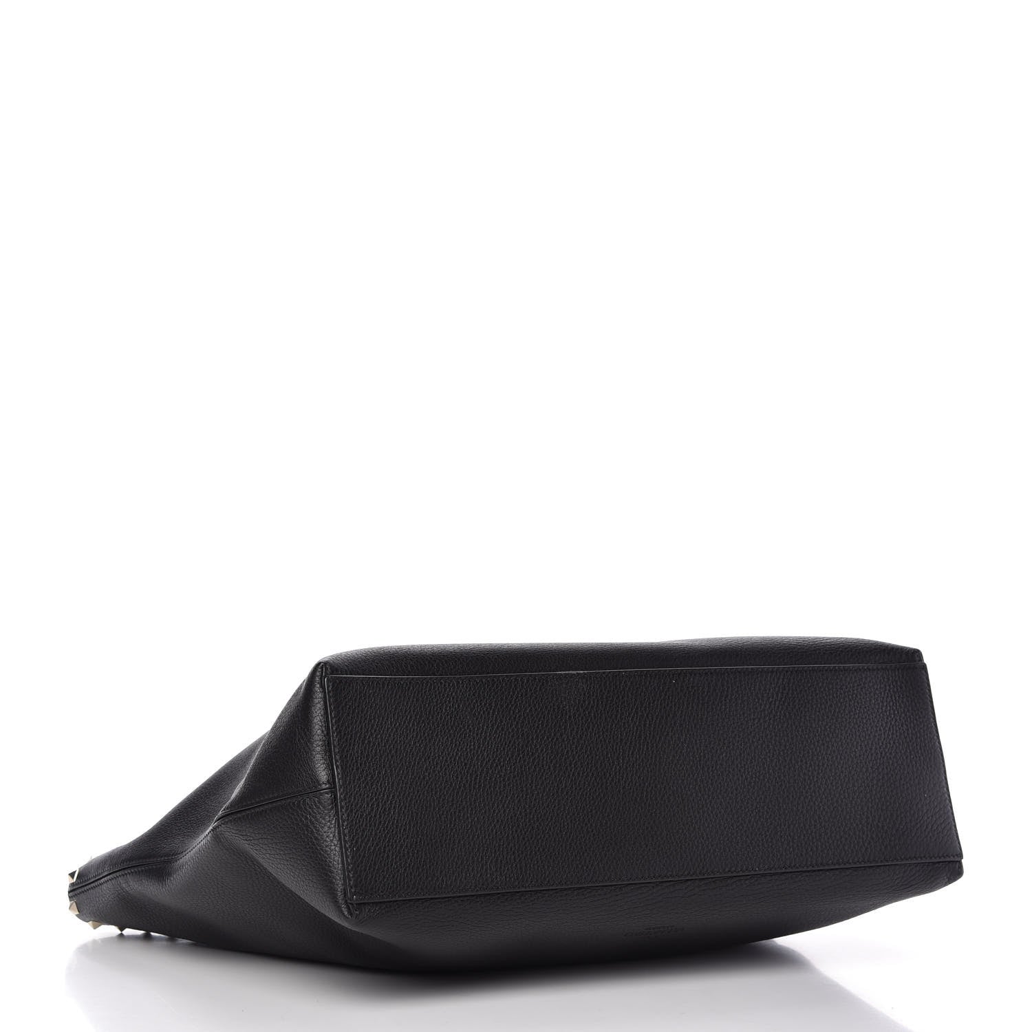 Valentino Garavani Grained Calfskin Rockstud Shoulder Tote Black 4 of 10